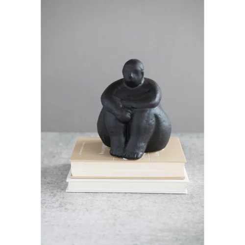 Warm Design - Woman Sitting Sculpture Decorative Object