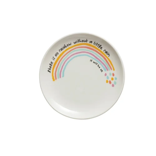 Warm Design	 - Small Porcelain Plate - Ill