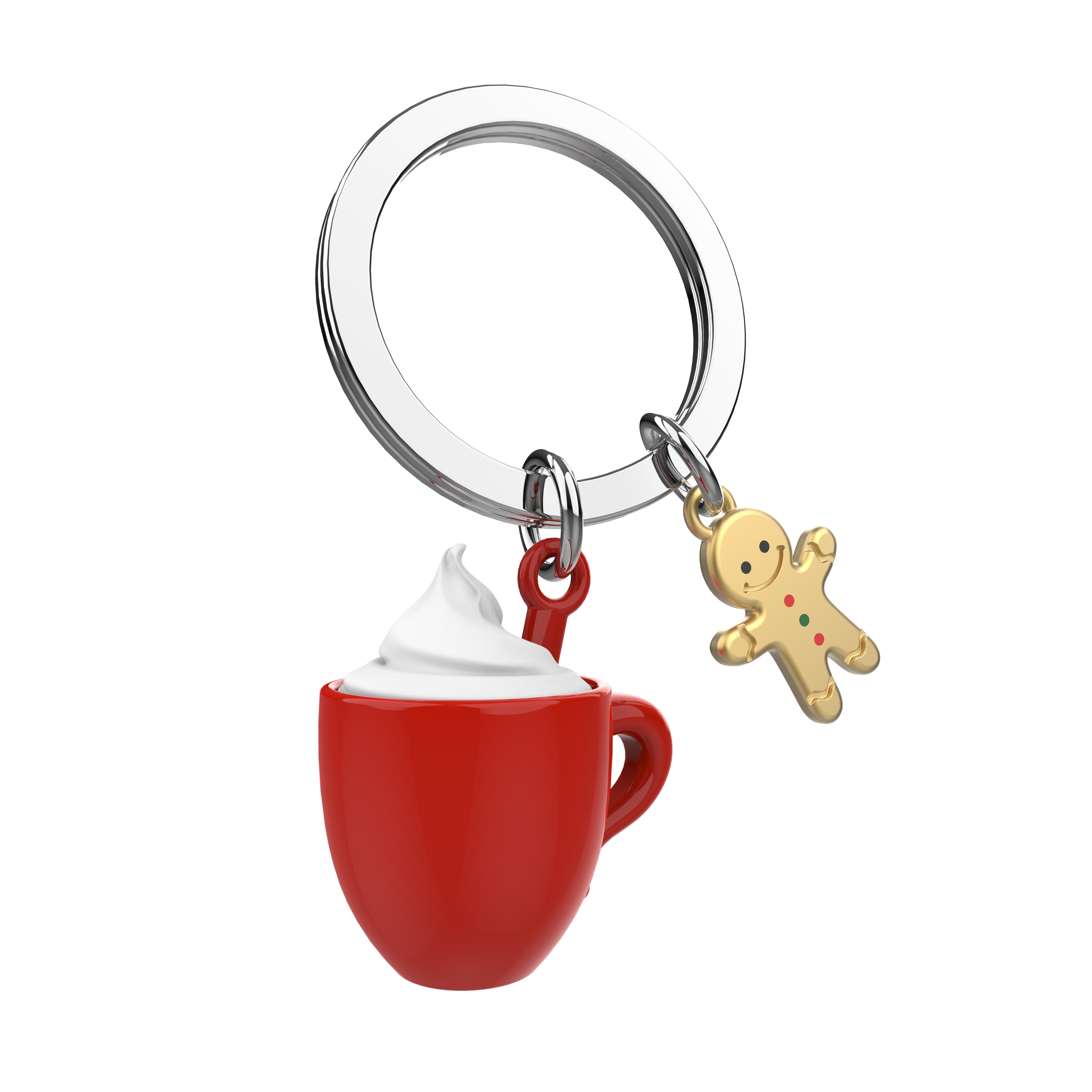 Foam Cup And Gingerbread Keychain