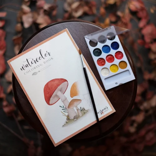 Naz Saner Draws - Watercolor Coloring Book | Autumn