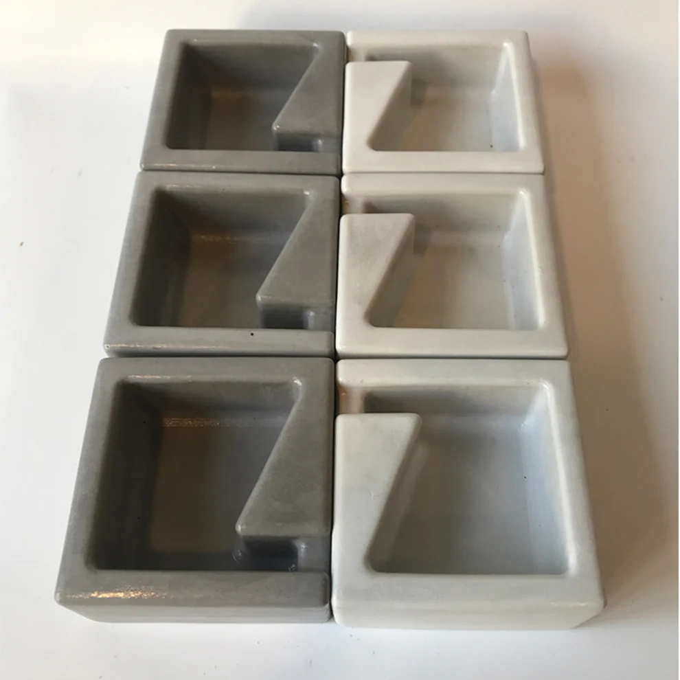 Studio Ays - Concrete Ashtray Set Of 6