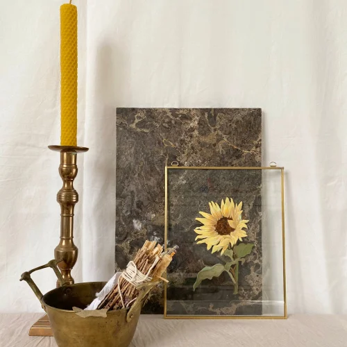 Lemonade Handcraft - Sunflower Brass Framed Painting