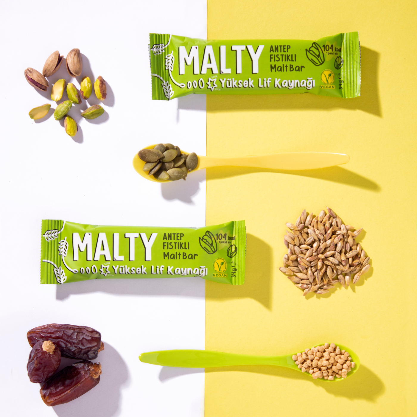 Malt Bar With Pistachios 12 Bars