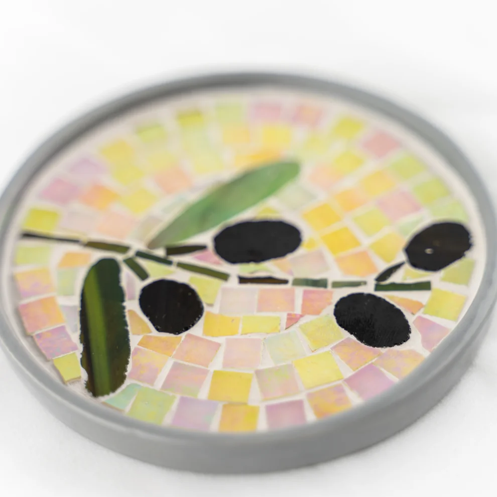 Deniz MosaicWorks - Olive Mini Mosaic Coaster