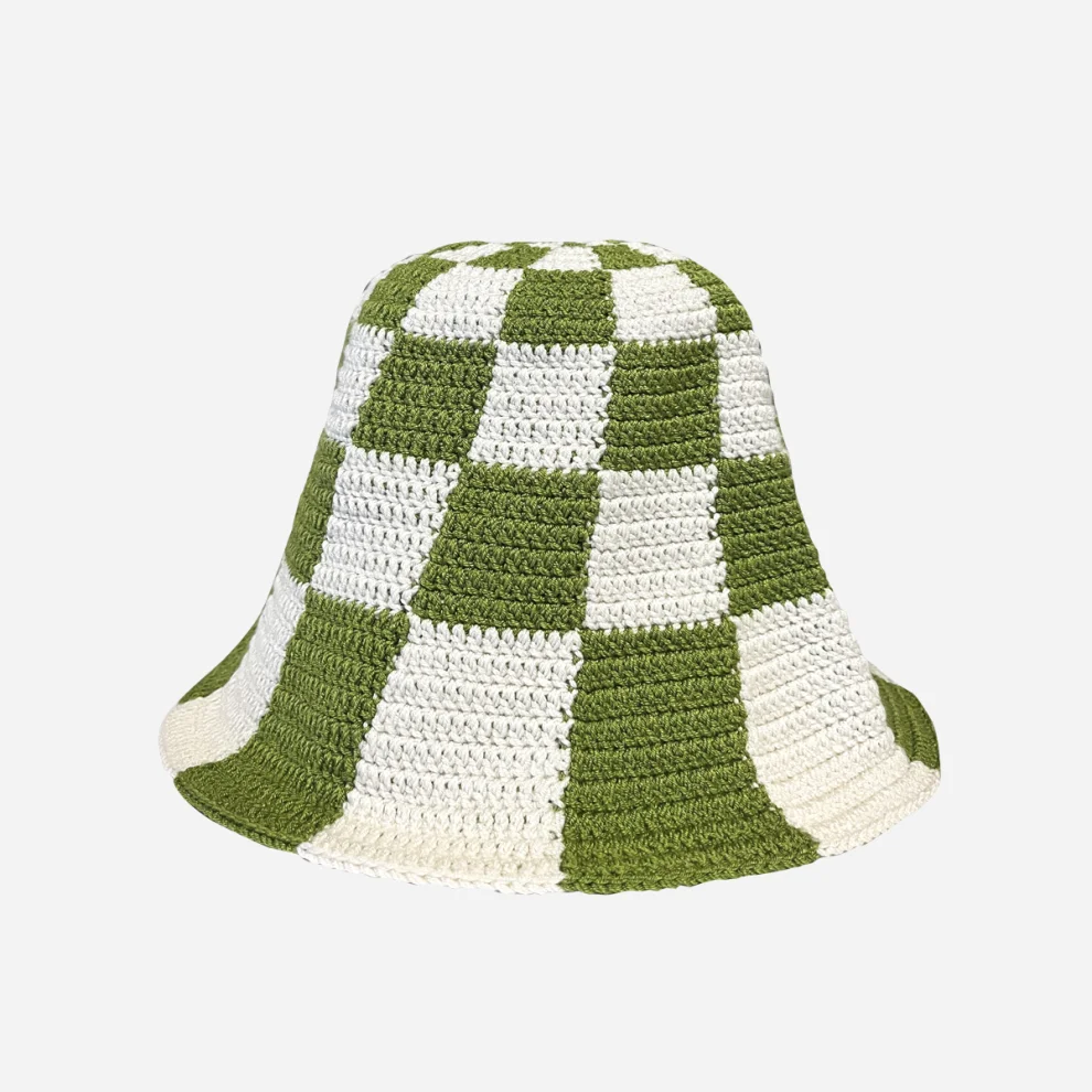 Kity Boof - Newi Black Checkered Crochets Hat