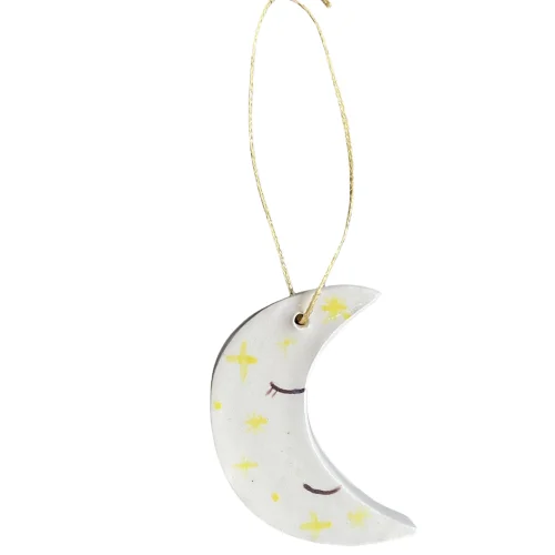 Atelier Satsuma Moon Christmas Tree Ornament Yellow hipicon