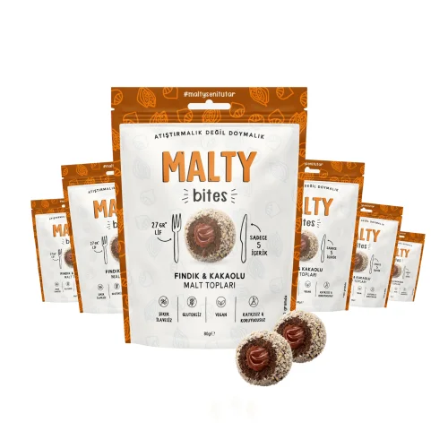 Malty - Fındık & Kakaolu Malt Topları 80 Gr - 6 Adet