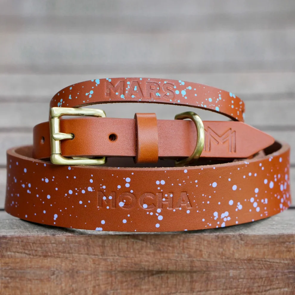 Mars and Mocha - Tan Leather Collar