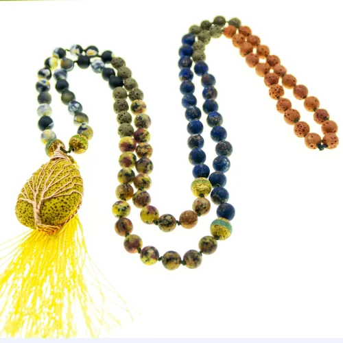 İndafelhayat - Protective Mala Beads Of The Forest Necklace