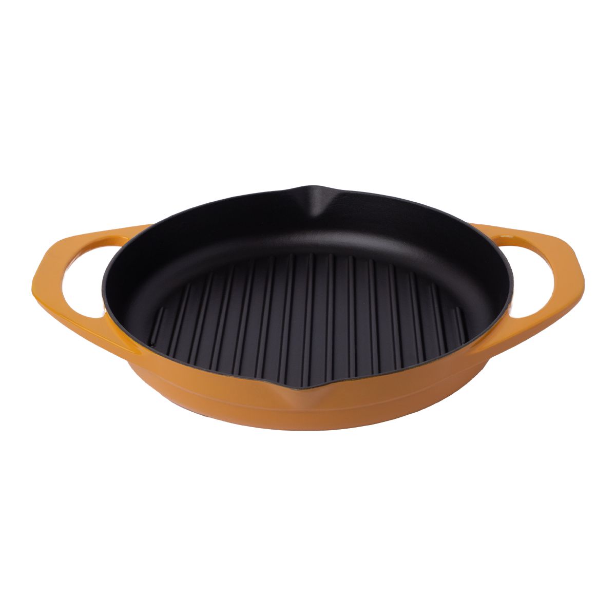 Double Handled Grilled Cast Iron Pan 30 Cm