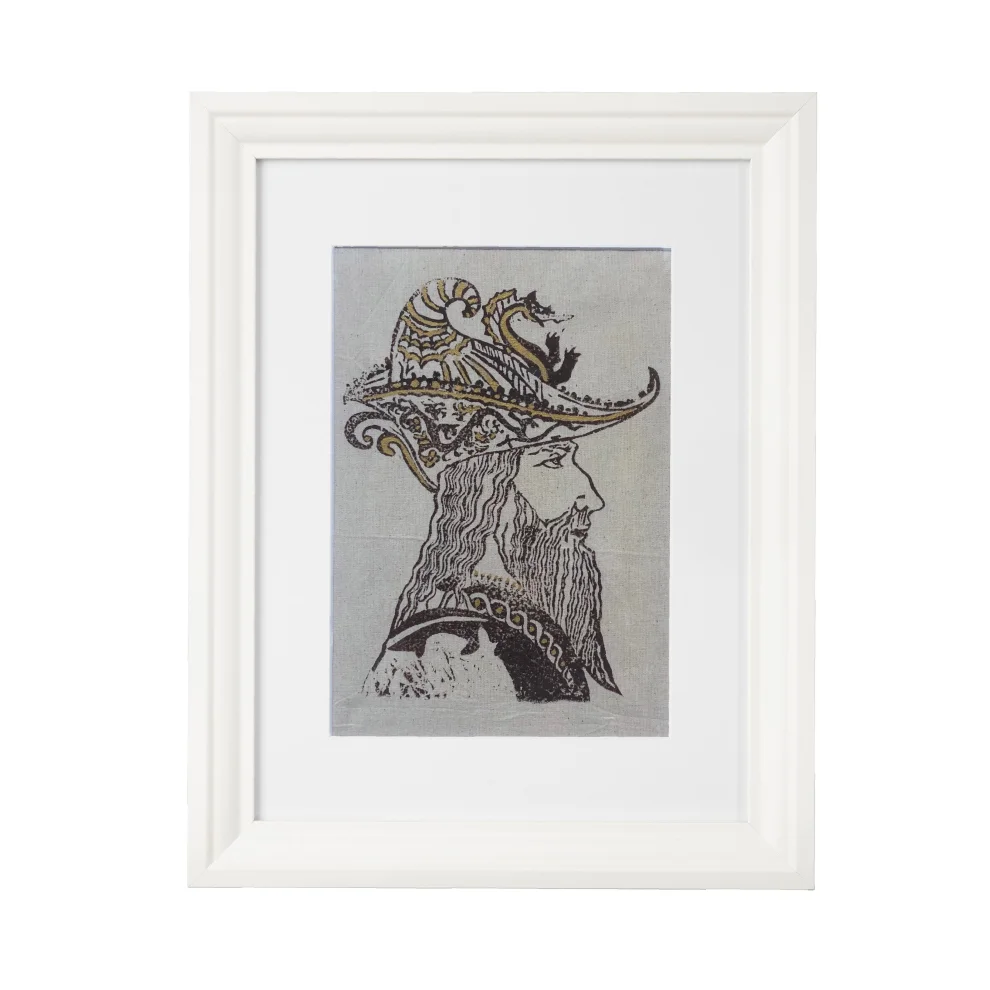Happa - Mehmet The Conqueror Hand Printed Gold Detail Print - Framed