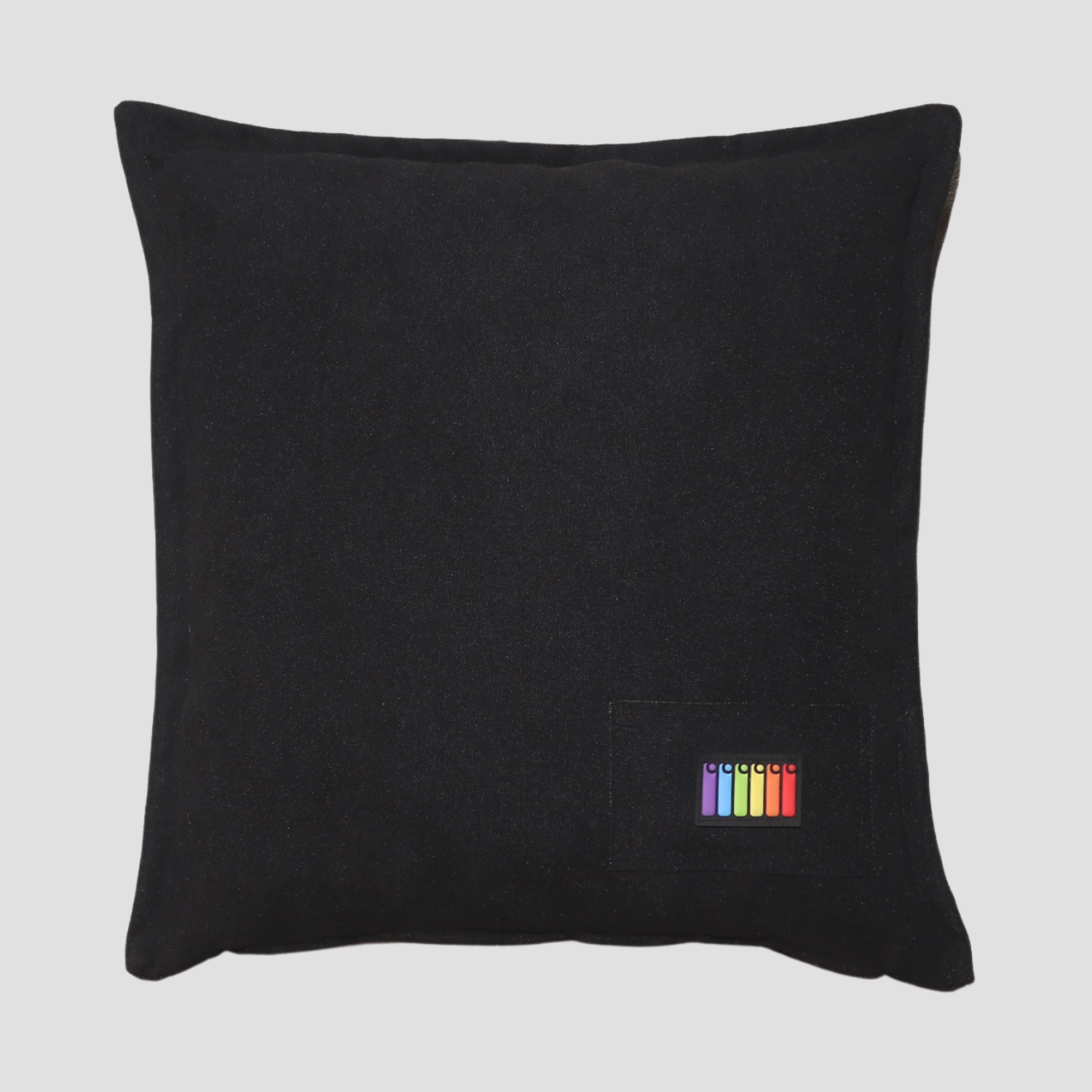 Rainbow Throw Pillow With Pocket