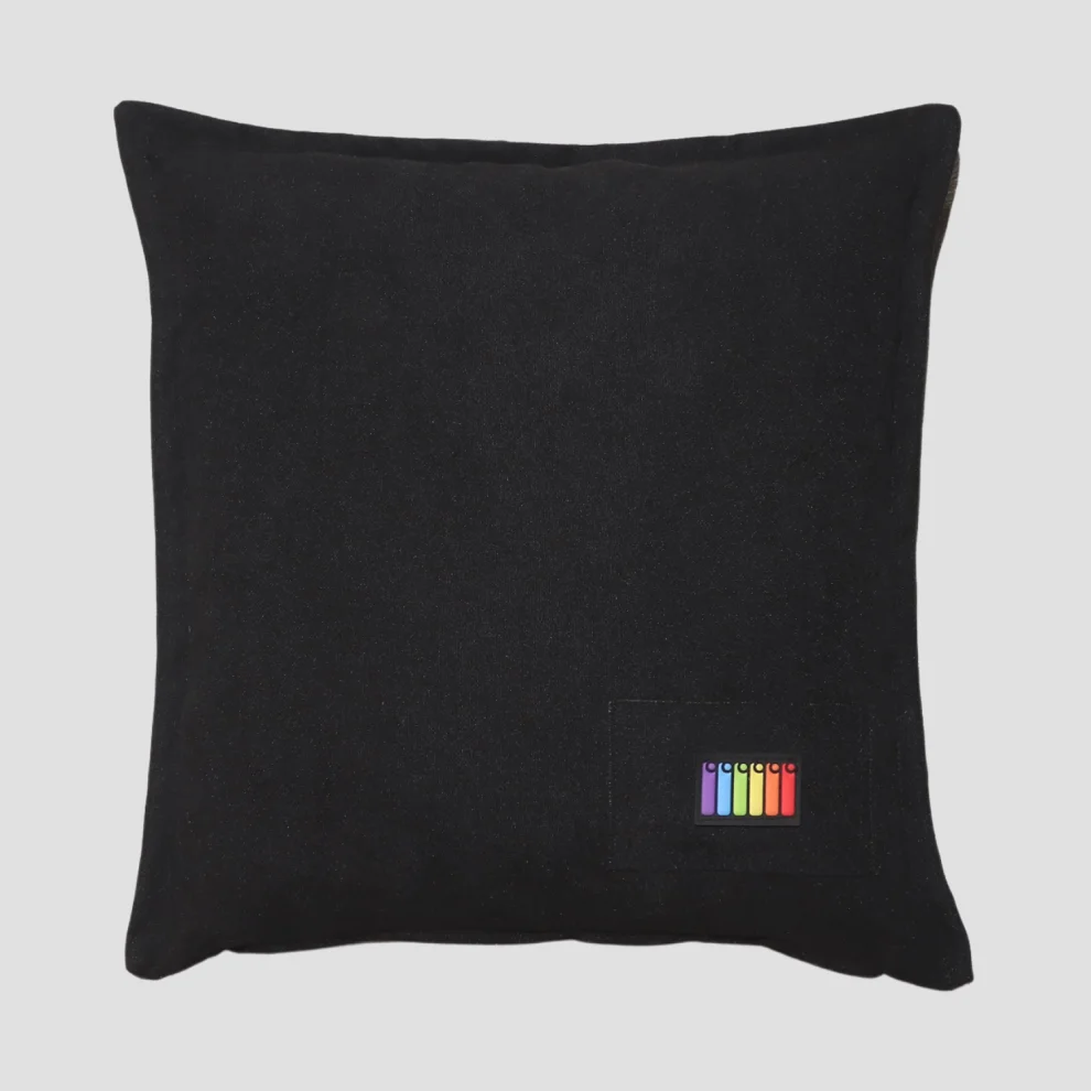 Six Zero - Rainbow Throw Pillow With Pocket