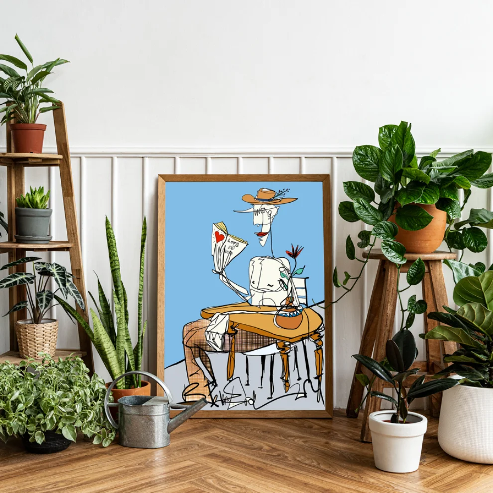 Birim Erol - Love With Tea - Modern Love Community - Print