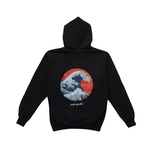 Papa Giraffe - Great Wave Pull Over Hoodie