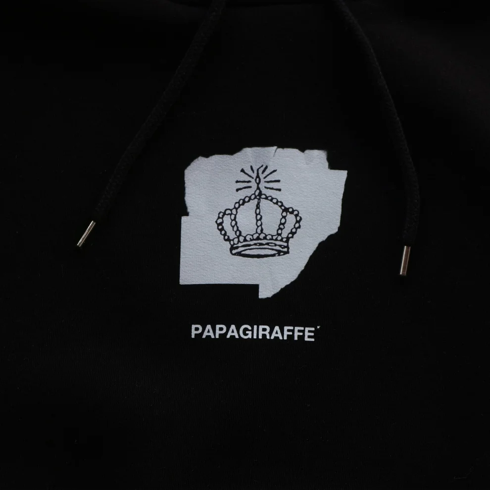 Papa Giraffe - Papier De Damas Pull Over Hoodie