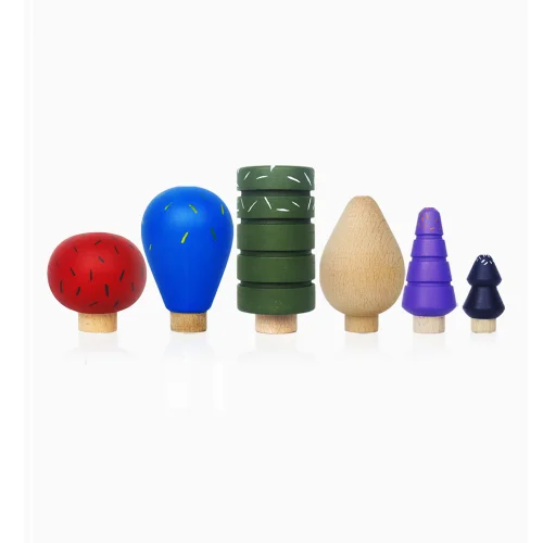 The Babylish - Colorful Forrest - Wooden Trees Toy