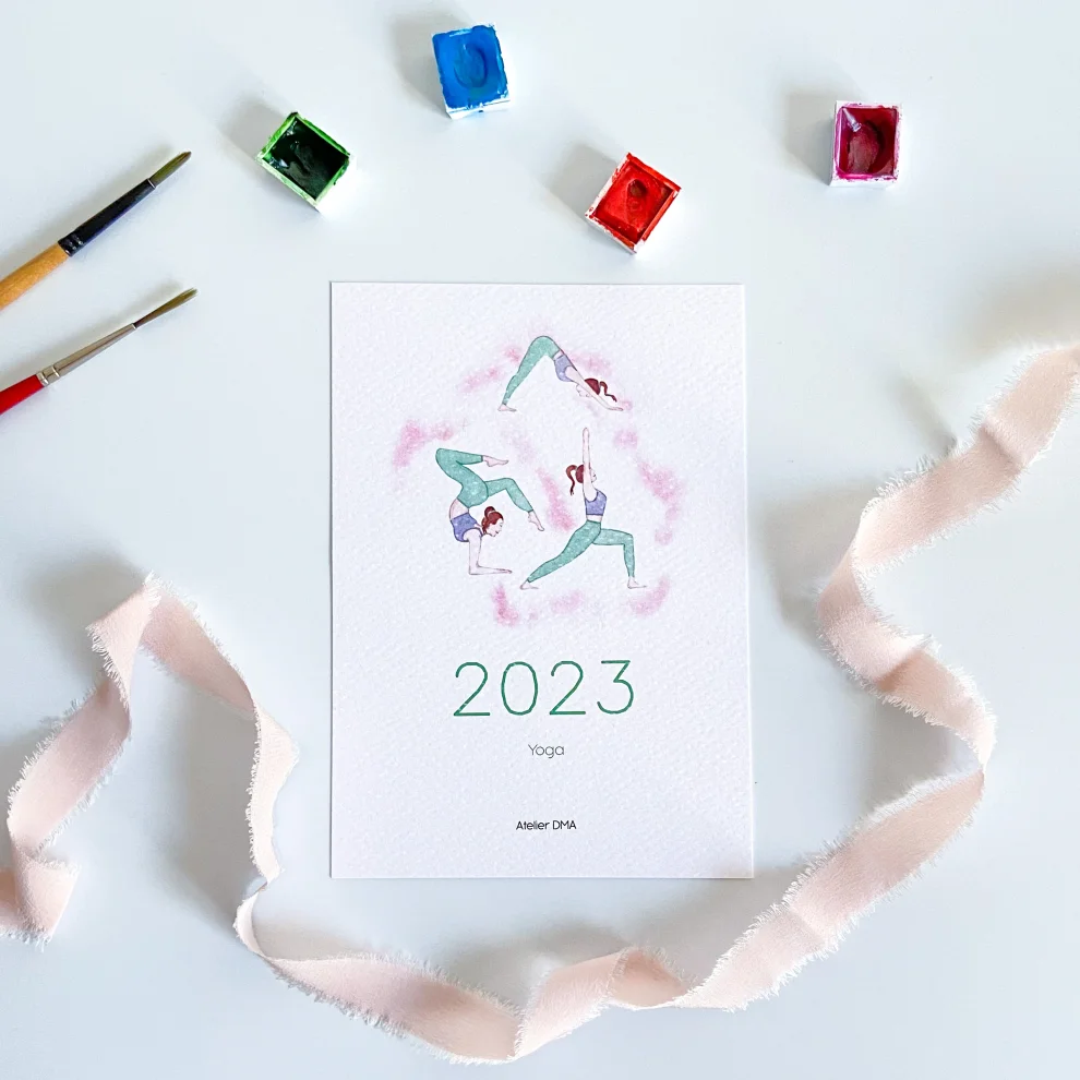 Atelier Dma 2023 Yoga Desk Calendar Without Stand hipicon