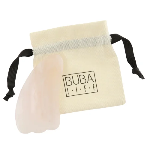 Buba Life - Rose Quartz Gua Sha Massage Tool | Angel Wing