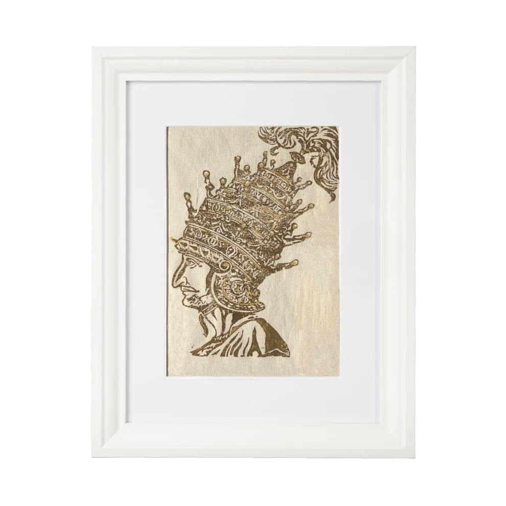 Happa - Suleyman The Magnificent, Hand Printed Gold Detail Print - Framed