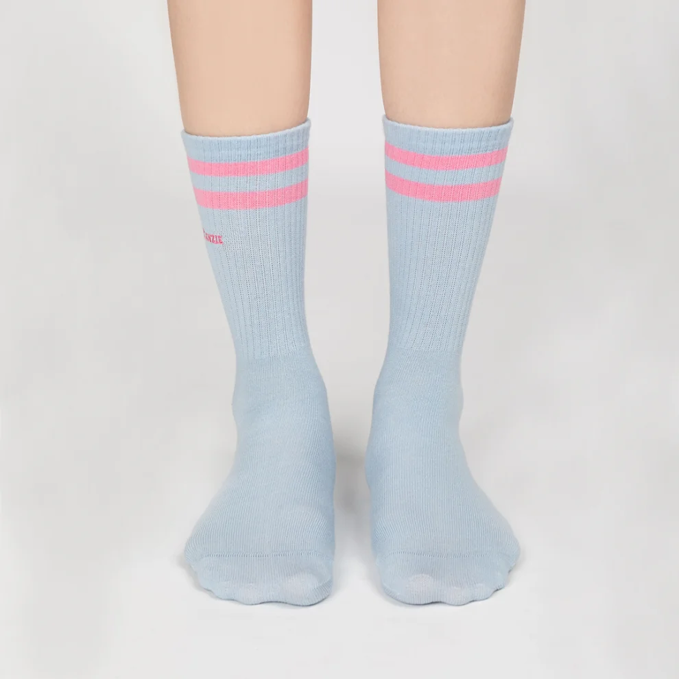 Paul Kenzie - Motley Socks Unisex Embroidered Long Tennis Socks - Rainbow Ill