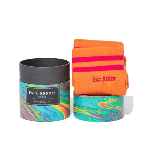 Paul Kenzie - Motley Socks Unisex Embroidered Long Tennis Socks - Rainbow -ıv