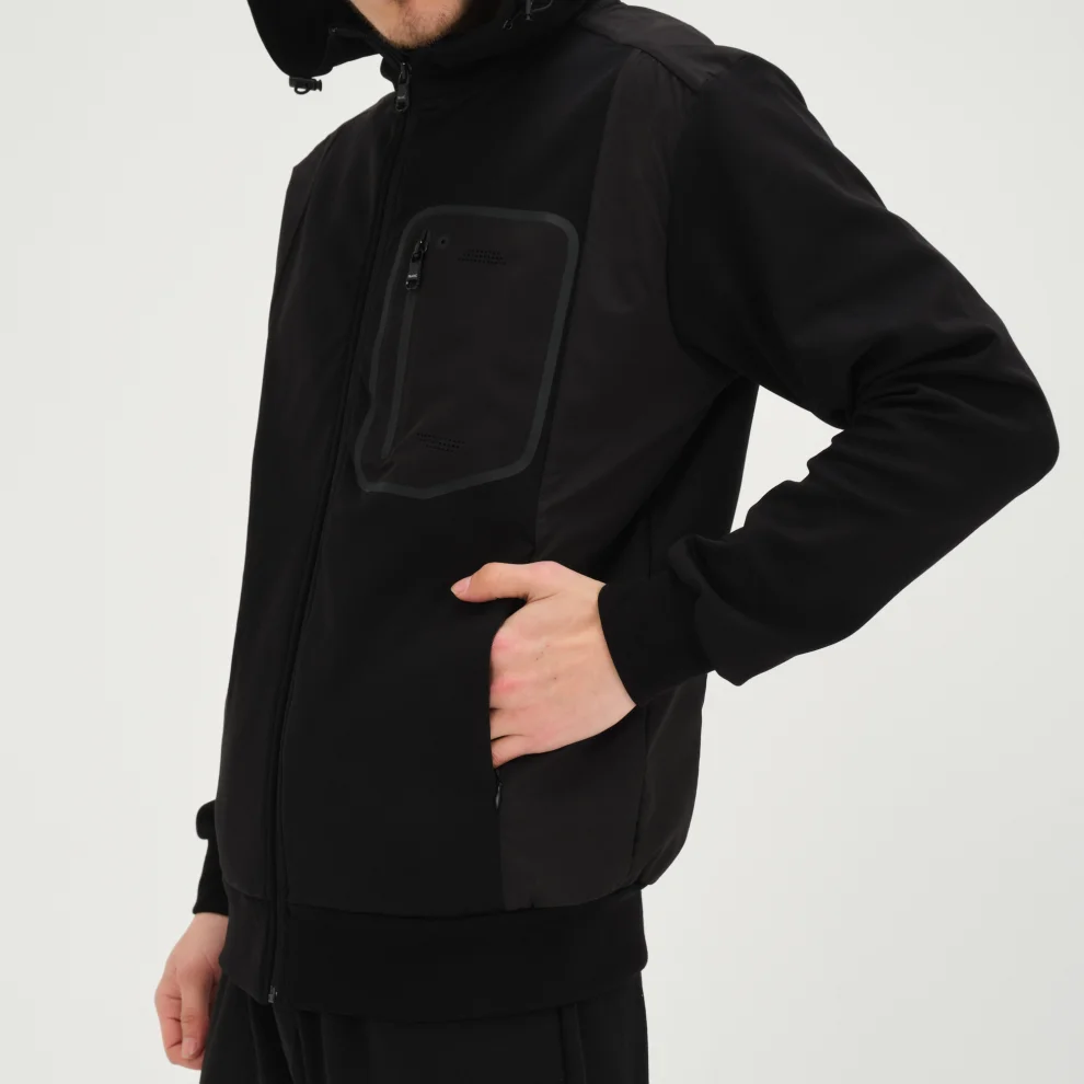 Tbasic - Flexi Pocket Full-zip Sweatshirt