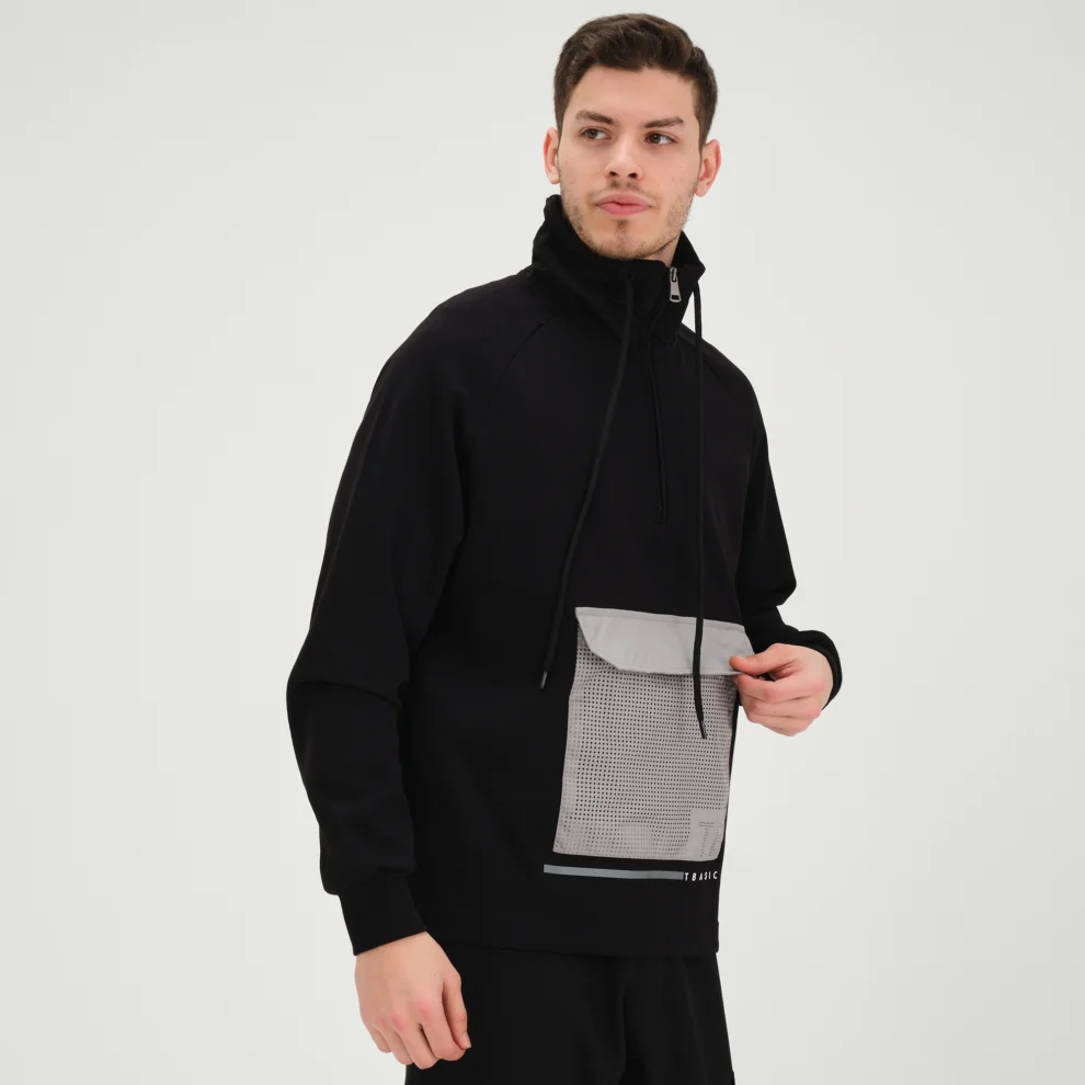 Tbasic - Half-zip Relaxed Sweatshirt