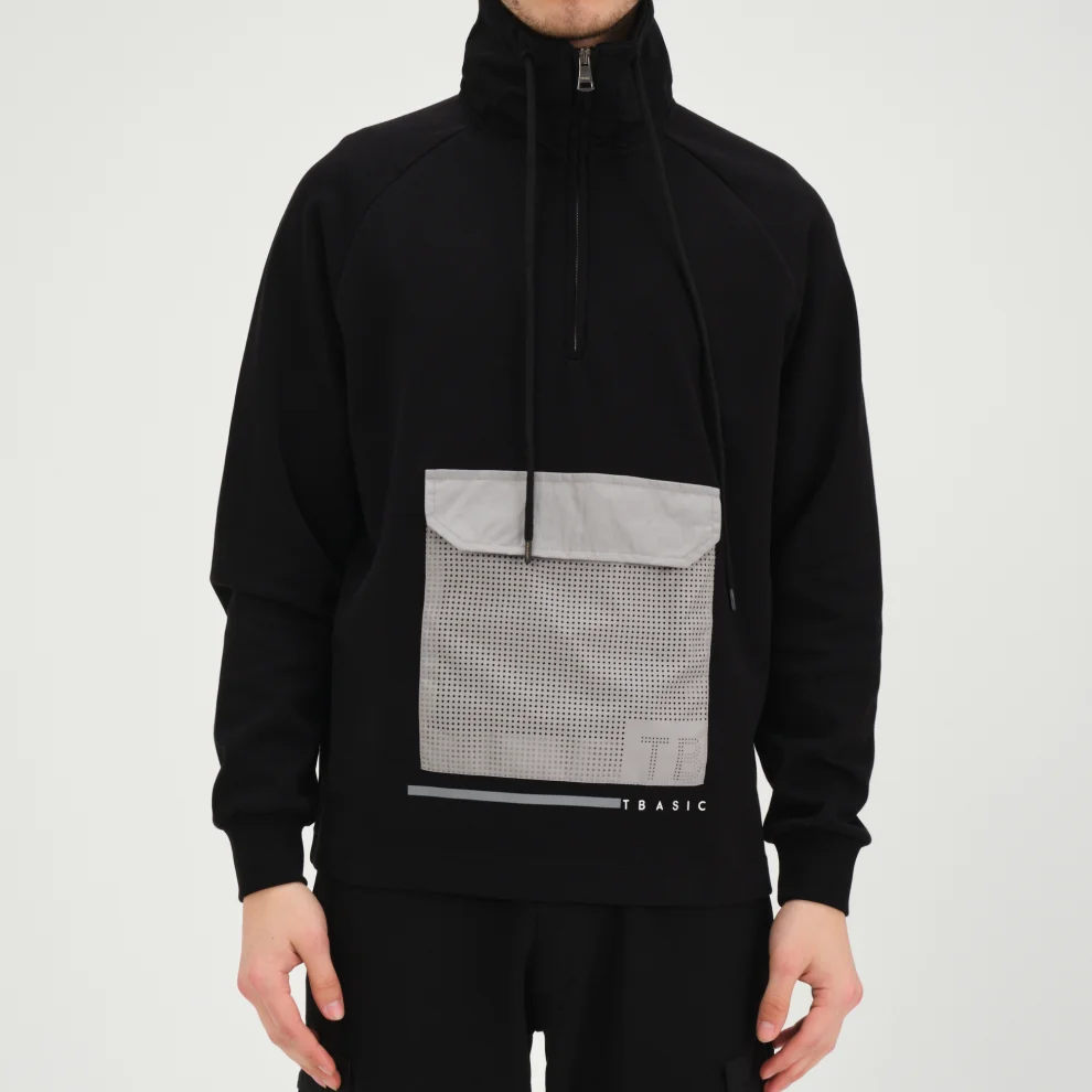 Tbasic - Half-zip Relaxed Sweatshirt