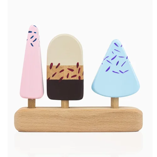 The Babylish - Ahşap  Dondurmalar Oyuncak Set