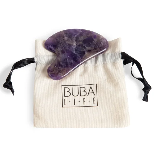 Buba Life - Ametist Doğal Taş Gua Sha Masaj Aleti | Klasik