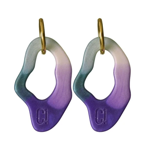 Color Manifesto - Ear Candy Big Tricolor No.1 Earring
