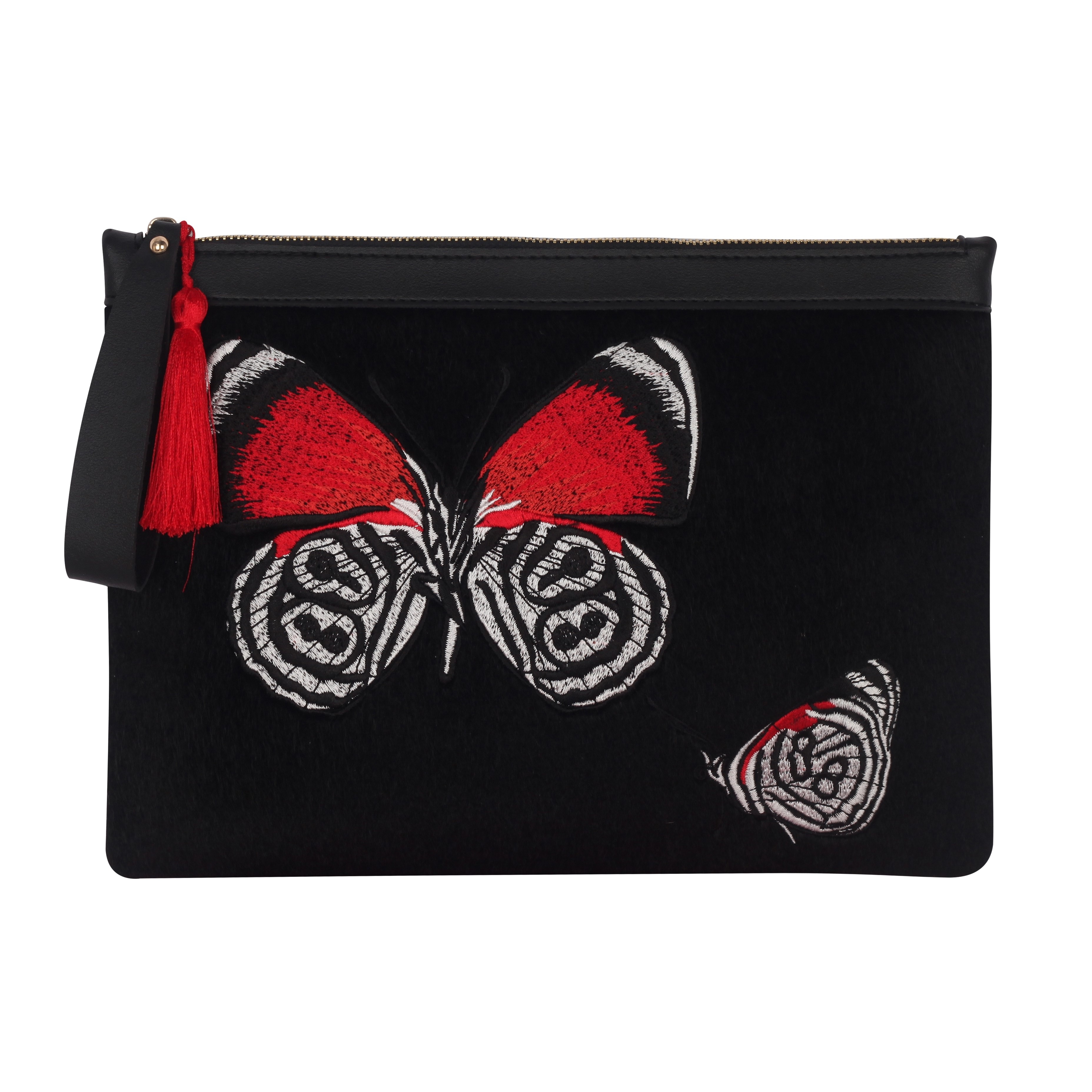 Butterfly Red Portfolio Bag