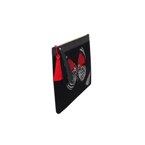 EynaCo - Butterfly Red Portfolio Bag