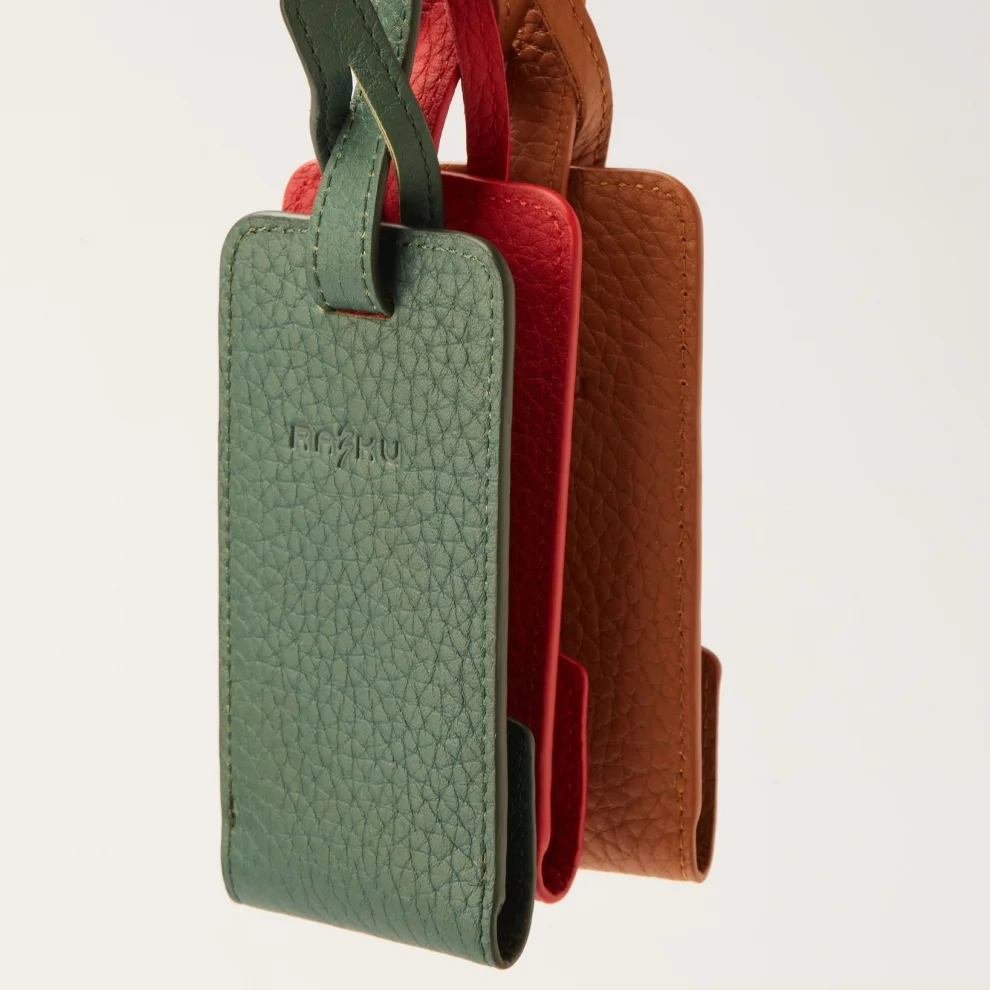 Raku Atelier - Leather Passport Holder And Luggage Tag