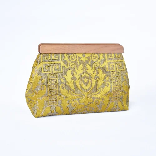 Heybes - Wooden Detailed Authentic Pattern Hand Bag