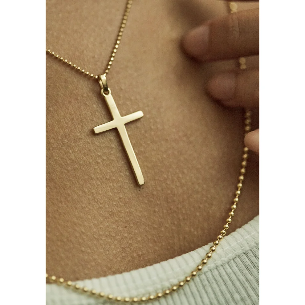 Cult & Glint - Big Cross Necklace