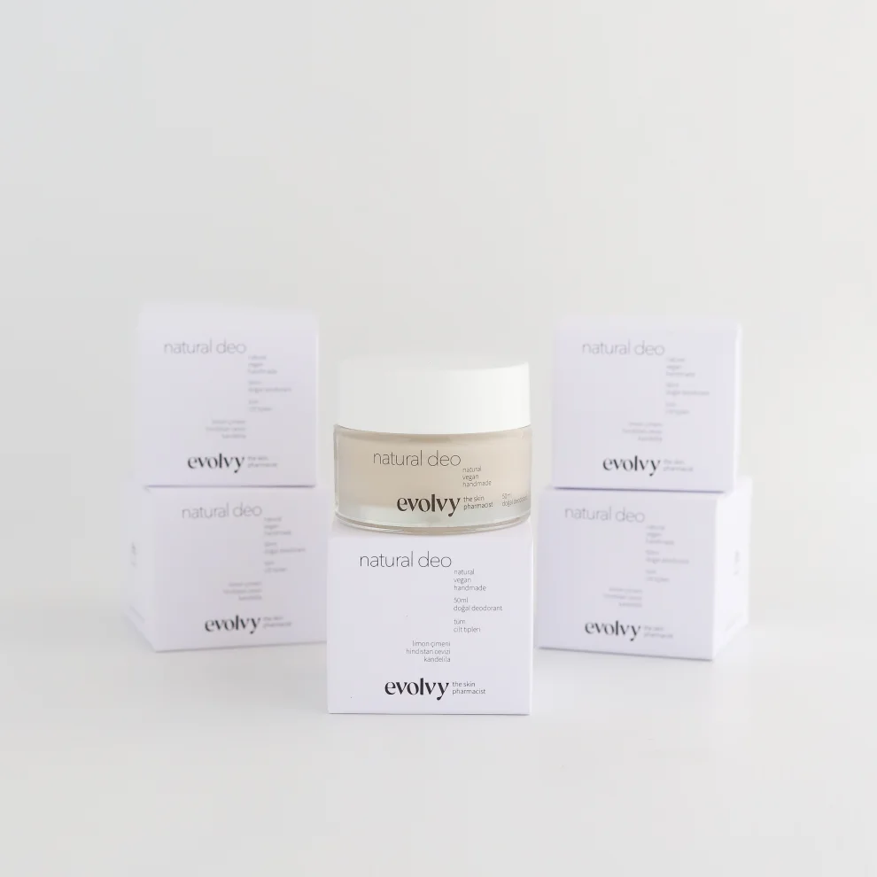 Evolvy - Natural Deo- Doğal Krem Deodorant - Limon Çimeni