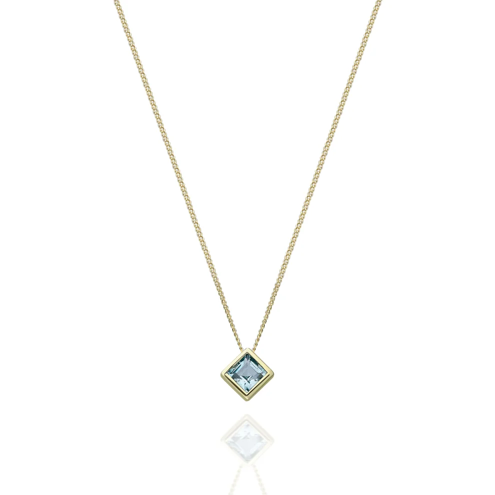 Cult & Glint - Blue Square Necklace