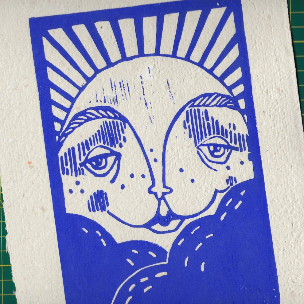 Çaçiçakaduz - Sunshine Linoleum Print