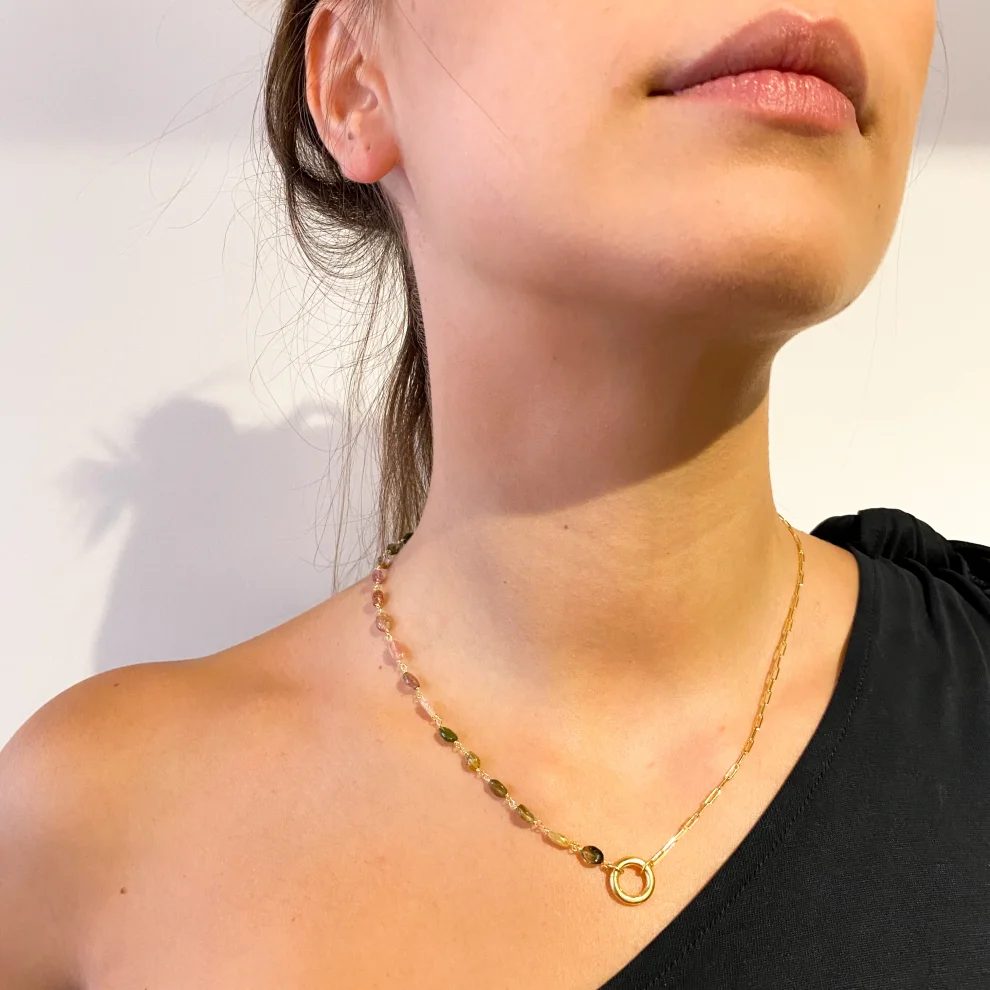 Yazgi Sungur Jewelry - Aquamarine Chain Kolye