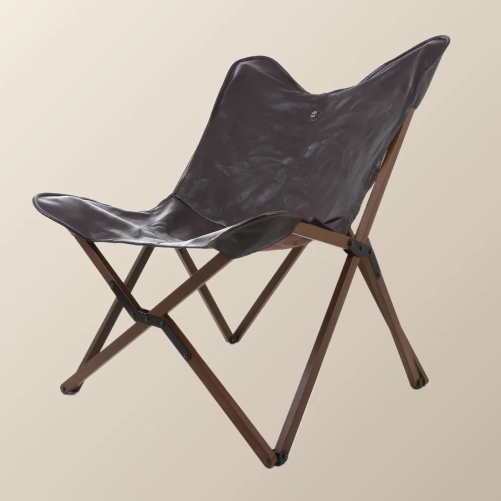 Marbre Home - Genuine Leather Butterfly Chair