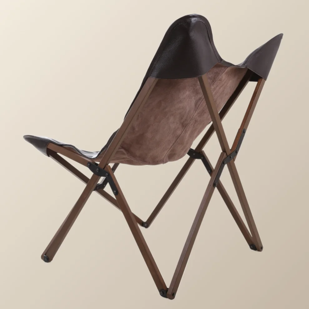 Marbre Home - Genuine Leather Butterfly Chair