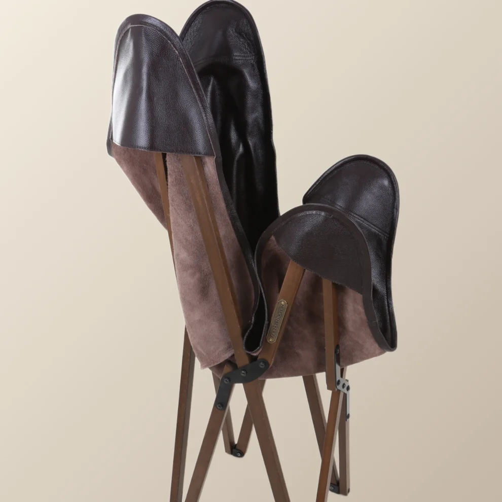 Marbre Home - Genuine Leather Butterfly Chair