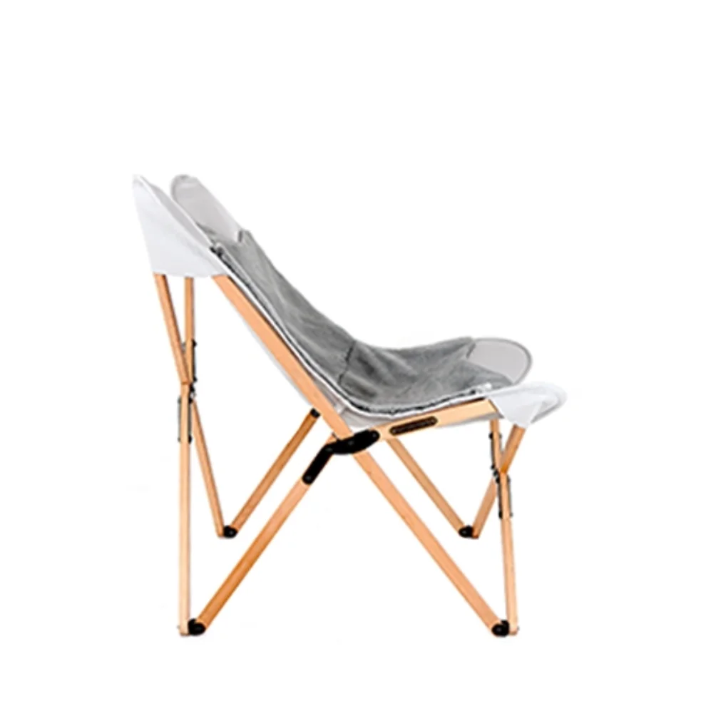 Marbre Home - Plush And Leather Tripolina Folding Chair.