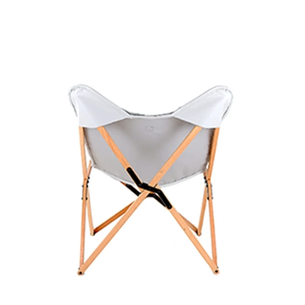 Marbre Home - Plush And Leather Tripolina Folding Chair.