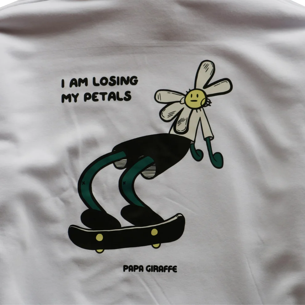 Papa Giraffe - Losing My Petals Pull Over Hoodie