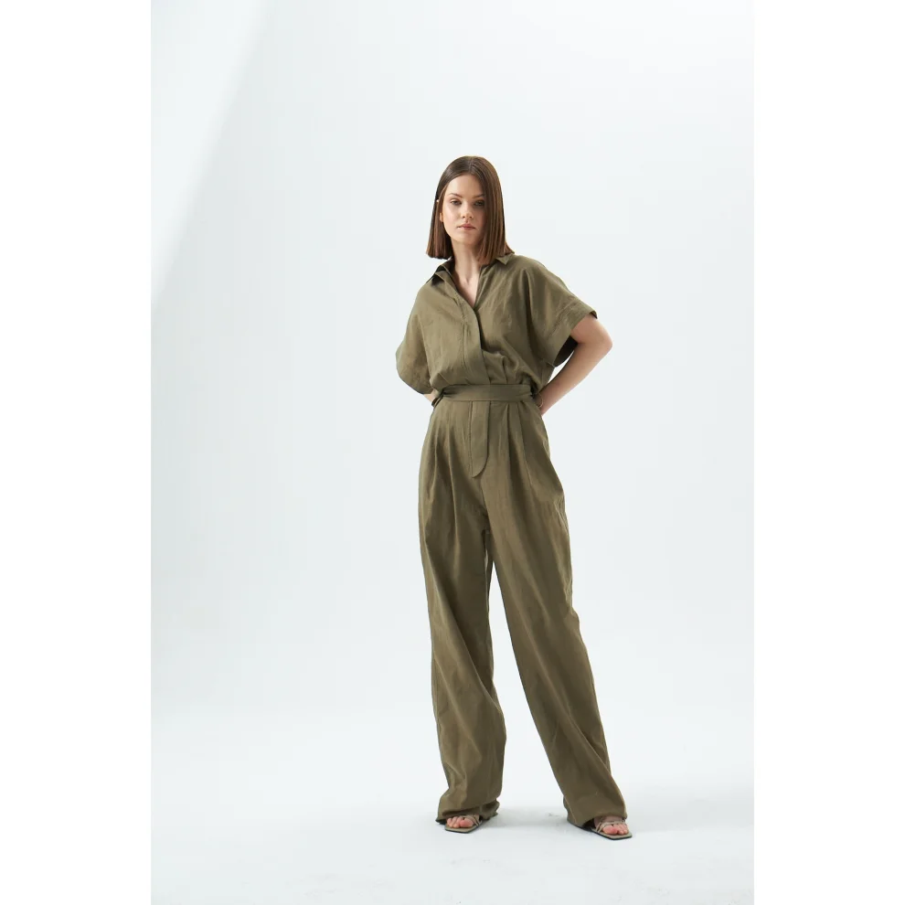 Jumpsuit best sale khaki zara