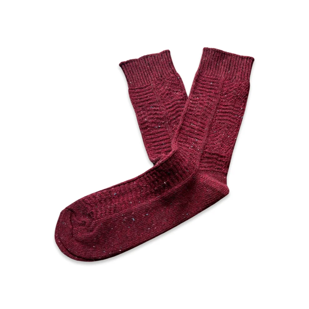 Endemique Studio - The Wool Maroon Çorap