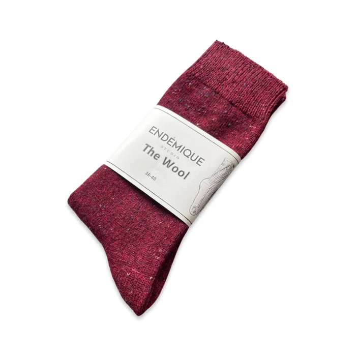 The Wool Plain Grape Çorap - 2